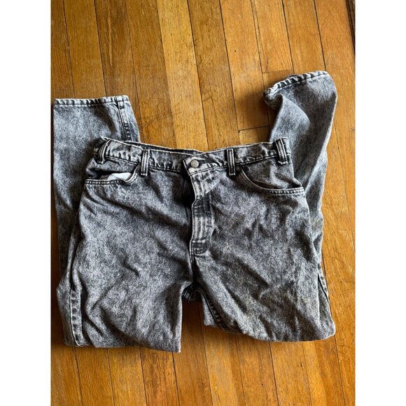 Vintage Acid Wash Denim Jeans 90s Style High Waist Relaxed Fit Unisex Retro Cool - Picture 3 of 13